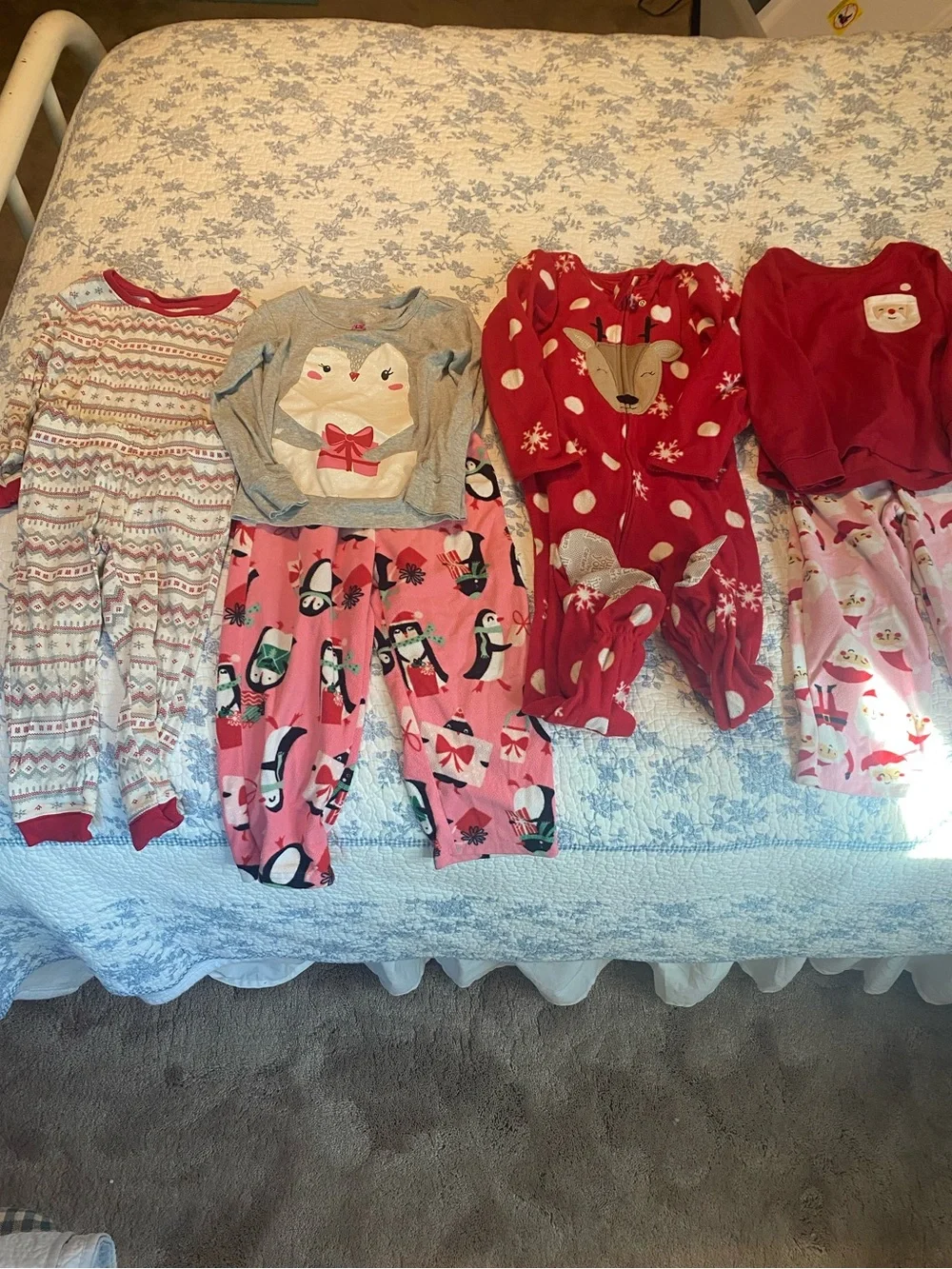 Toddler Girl Holiday Christmas Winter Pajama 4T Bundle